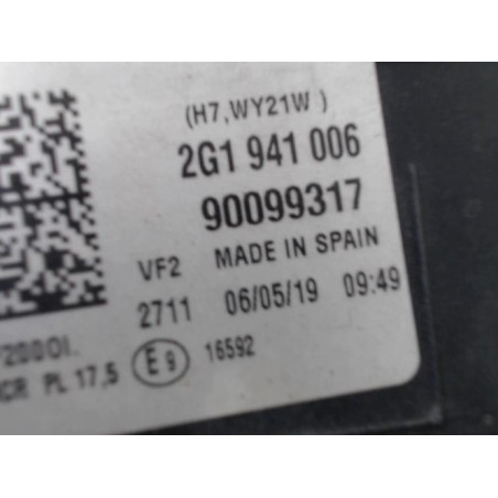 Optique avant principal droit (feux)(phare) VOLKSWAGEN POLO 6 PHASE 1 d’occasion