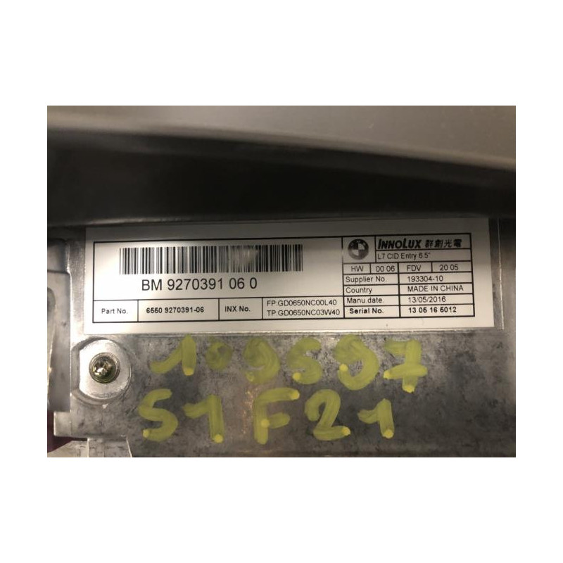 Ecran GPS BMW SERIE 1 F21 PHASE 2 d’occasion