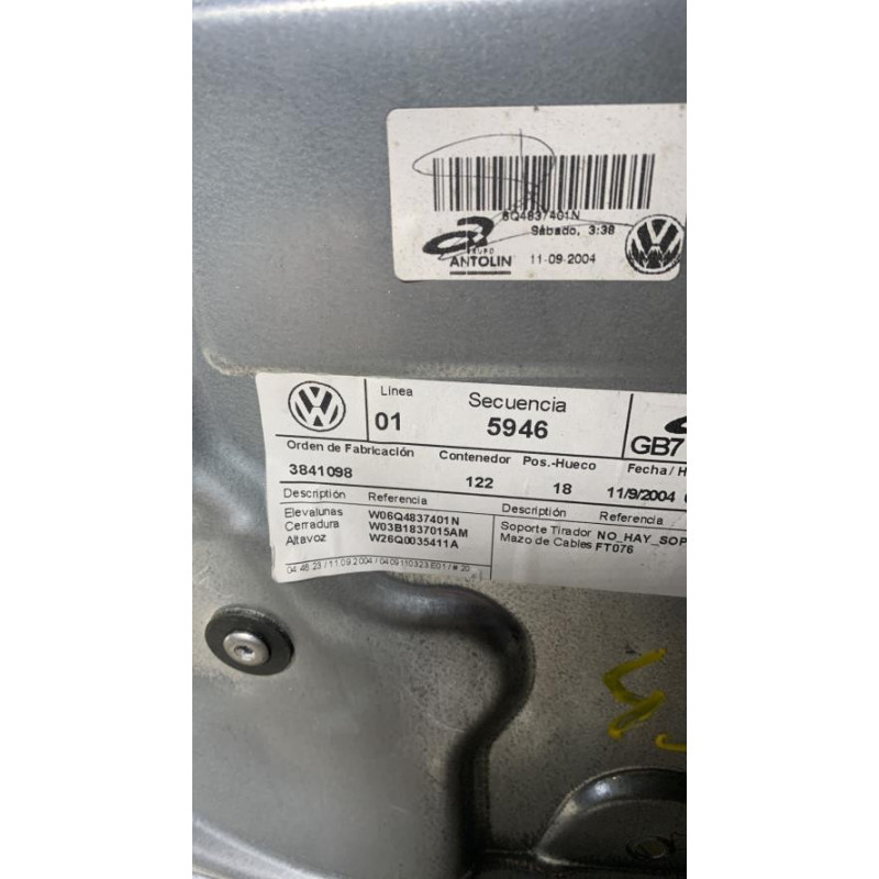 Leve vitre electrique arriere gauche VOLKSWAGEN POLO 4 PHASE 2 d’occasion