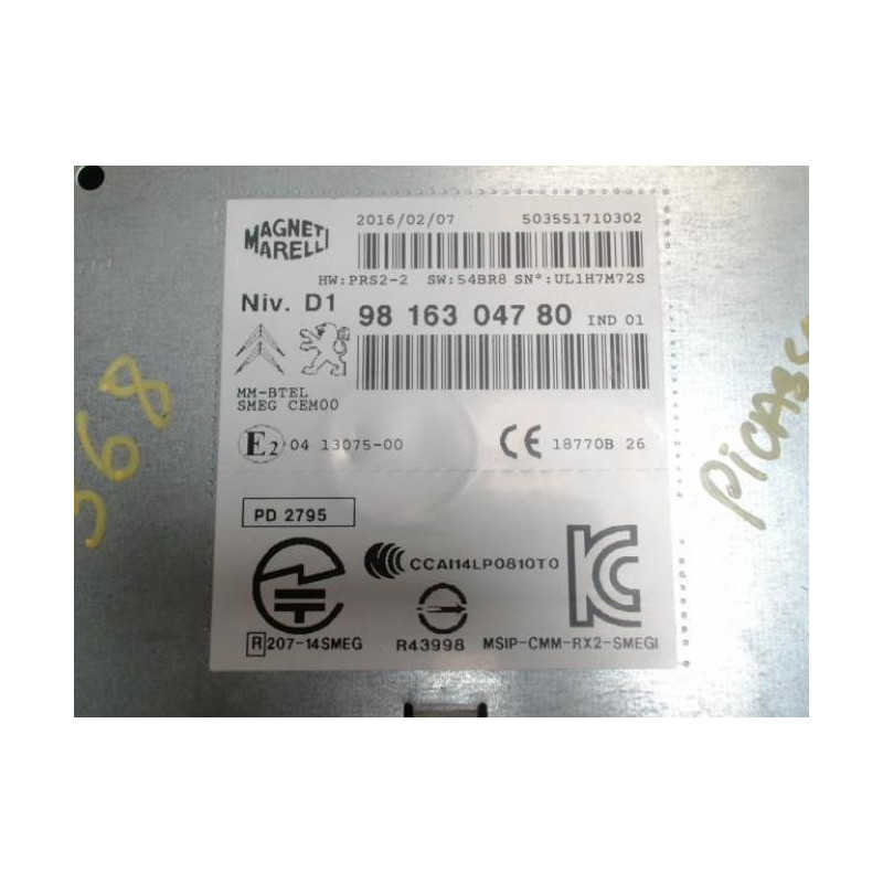Chargeur CD CITROEN C4 PICASSO 2 PHASE 2 d’occasion