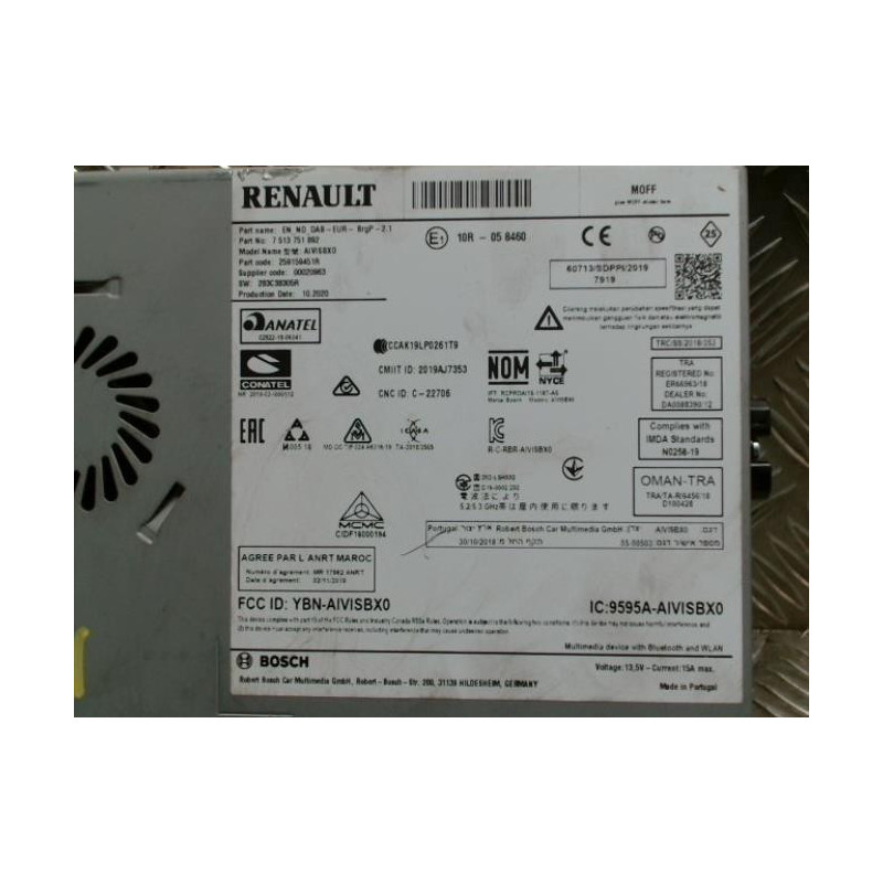 Autoradio d'origine RENAULT CLIO 5 PHASE 1 d’occasion