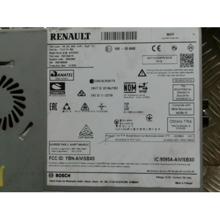 Autoradio d'origine RENAULT CLIO 5 PHASE 1 d’occasion