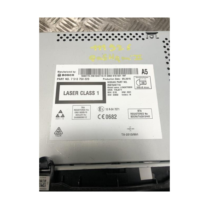 Autoradio d'origine NISSAN QASHQAI 2 PHASE 1 d’occasion