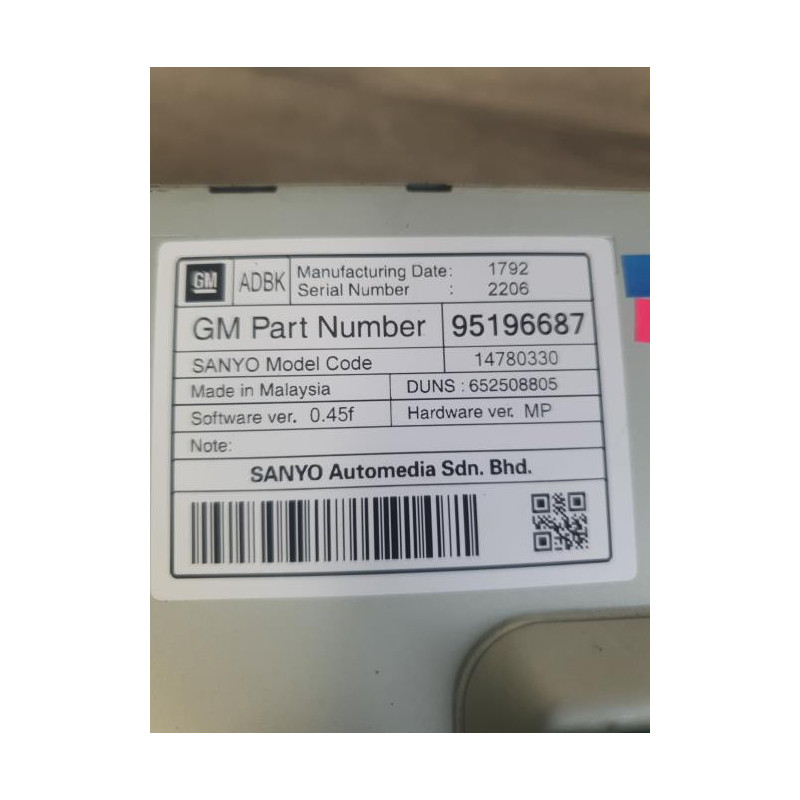 Ecran GPS OPEL ZAFIRA TOURER C PHASE 1 d’occasion