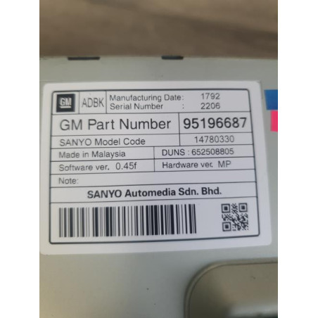 Ecran GPS OPEL ZAFIRA TOURER C PHASE 1 d’occasion