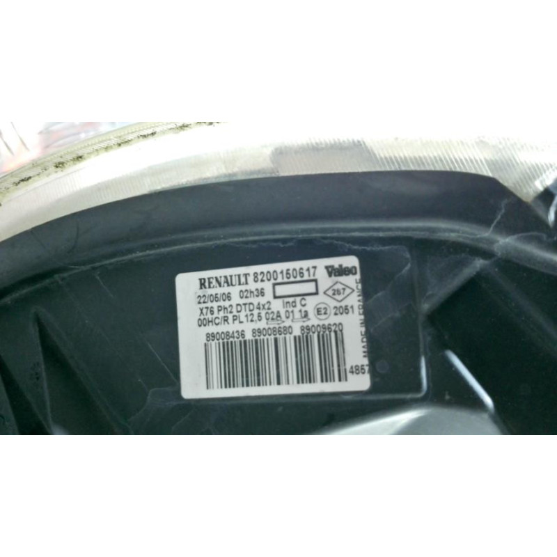 Optique avant principal droit (feux)(phare) RENAULT KANGOO 1 PHASE 2 d’occasion