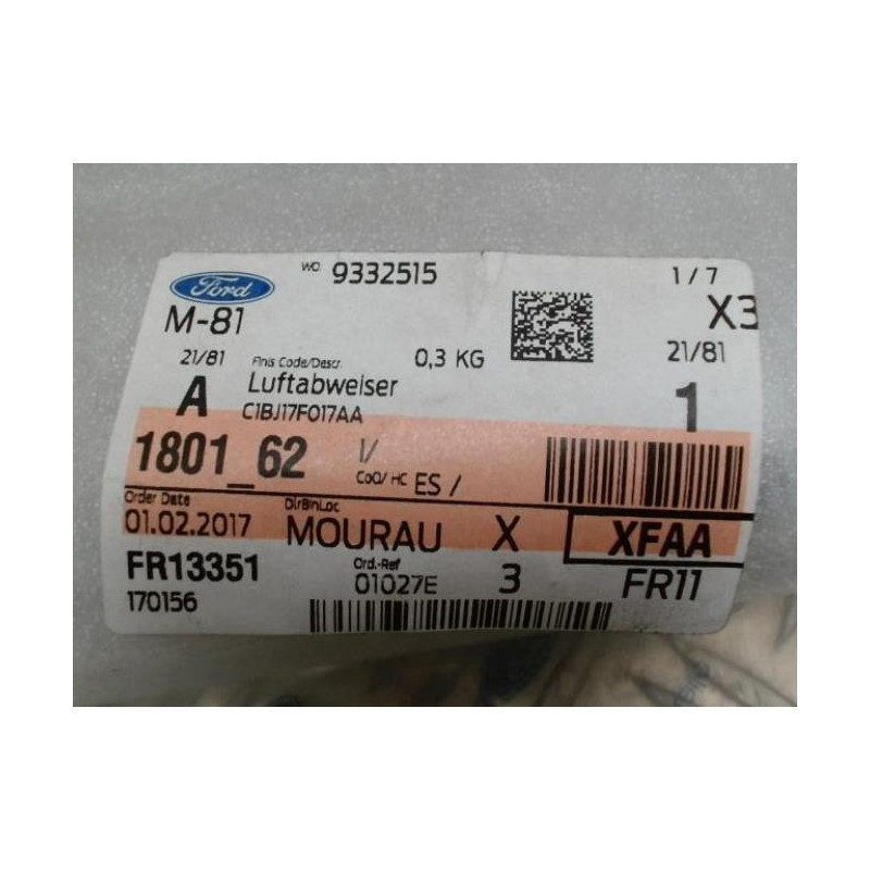 Deflecteur FORD FIESTA 6 PHASE 1 d’occasion