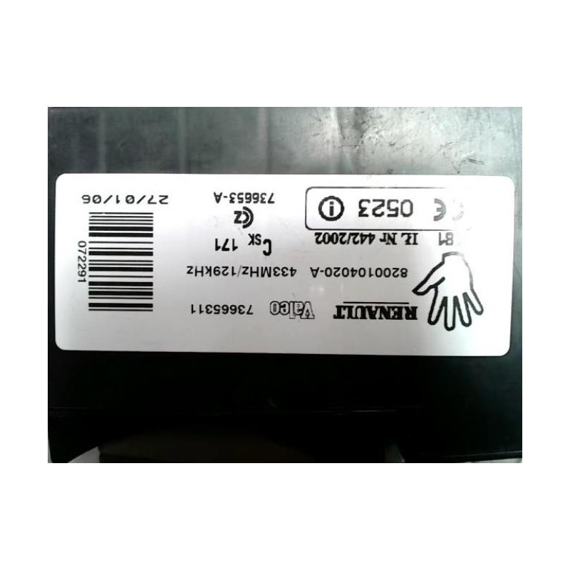 Lecteur de carte (neiman) RENAULT GRAND ESPACE 4 PHASE 1 d’occasion