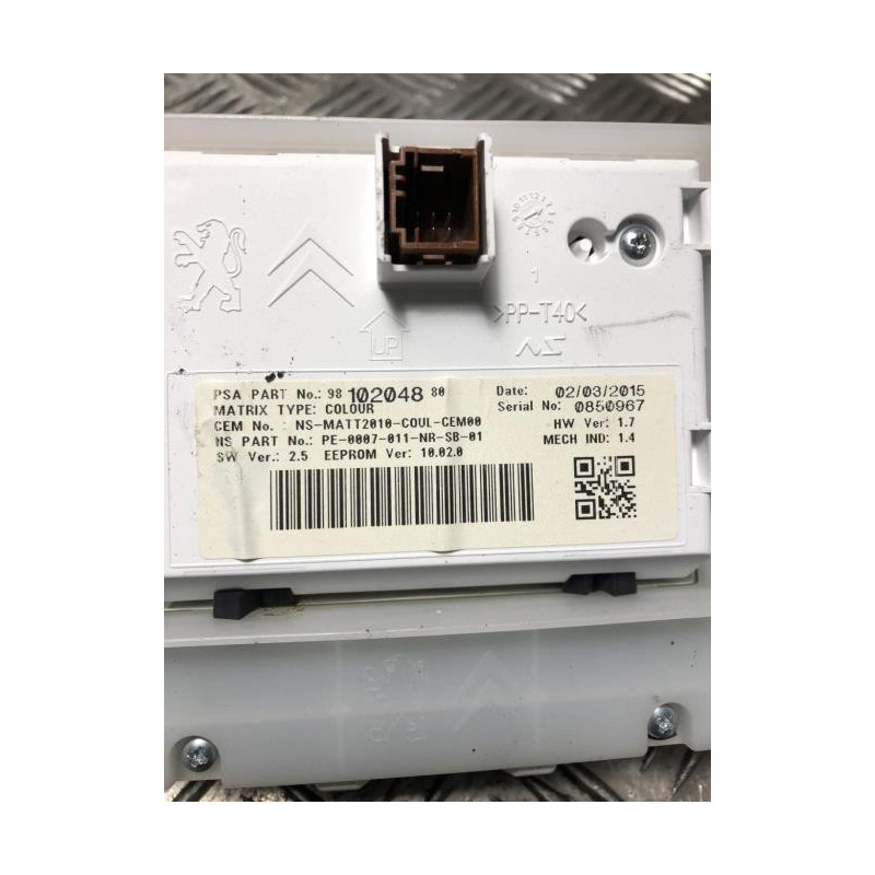 Compteur PEUGEOT 2008 1 PHASE 1 d’occasion