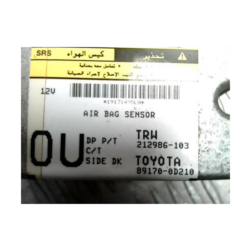 Boitier air bag TOYOTA YARIS 2 PHASE 1 d’occasion