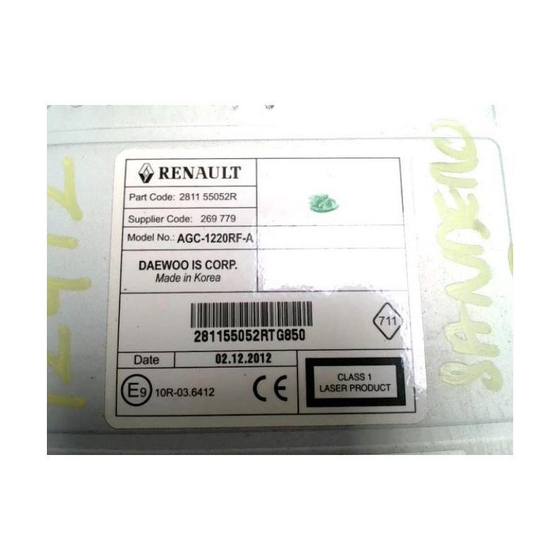 Autoradio d'origine DACIA SANDERO 1 d’occasion