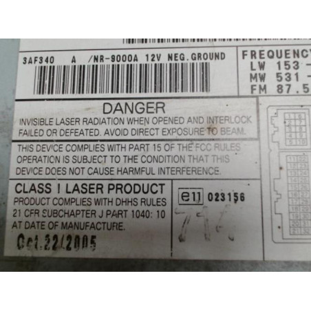 Autoradio d'origine CHRYSLER PT CRUISER PHASE 2 BREAK d’occasion