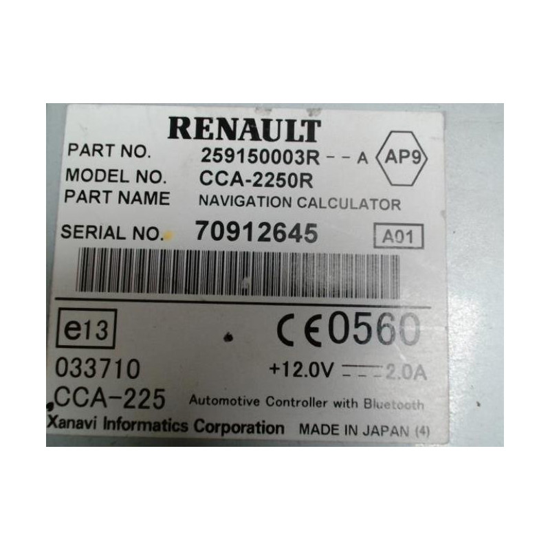 Chargeur CD RENAULT LAGUNA 3 PHASE 1 d’occasion