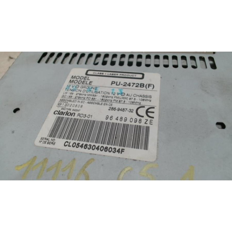 Autoradio d'origine CITROEN C5 1 PHASE 1 d’occasion