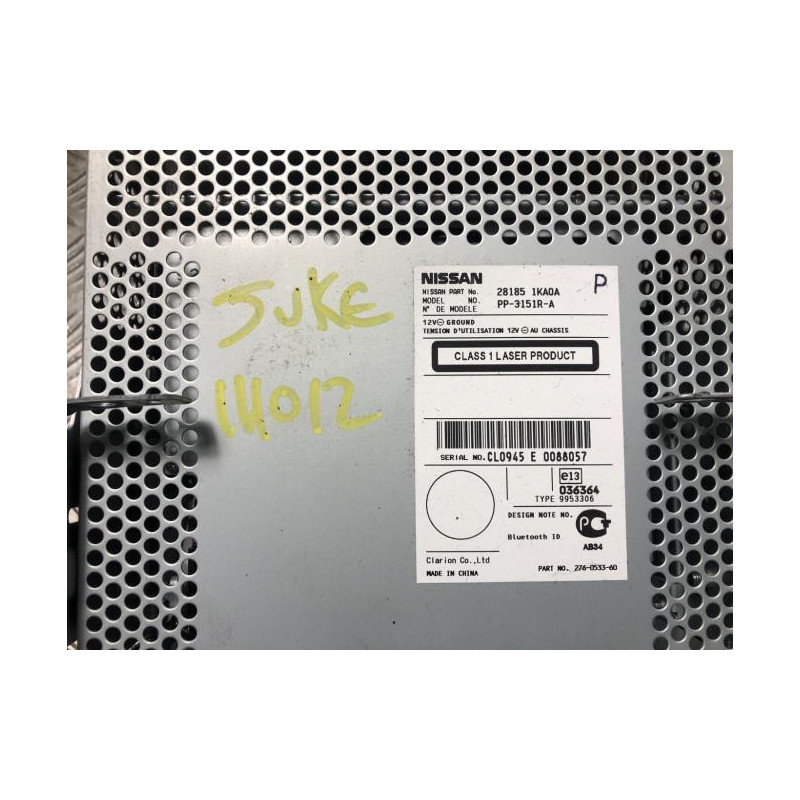 Autoradio d'origine NISSAN JUKE 1 PHASE 2 d’occasion