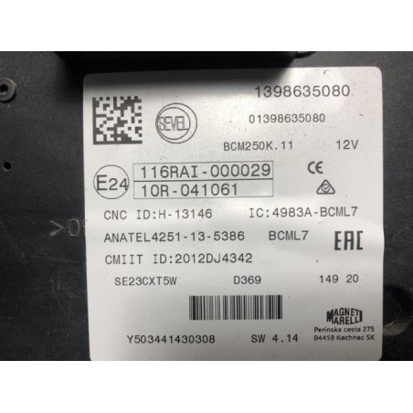 Boitier BSI PEUGEOT BOXER 3 PHASE 2 d’occasion
