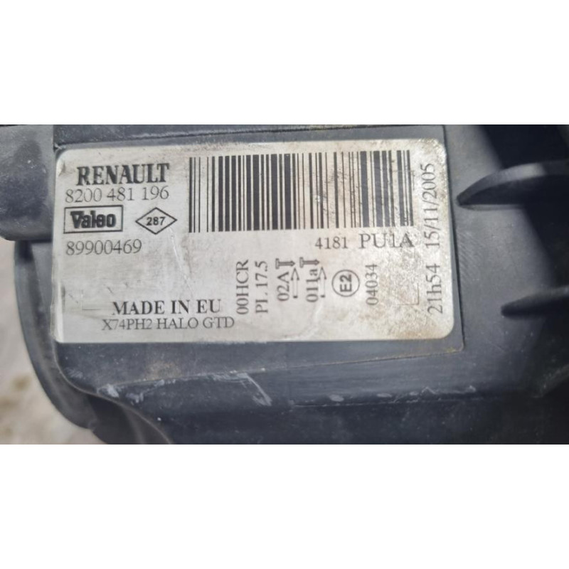 Optique avant principal gauche (feux)(phare) RENAULT LAGUNA 2 PHASE 2 d’occasion