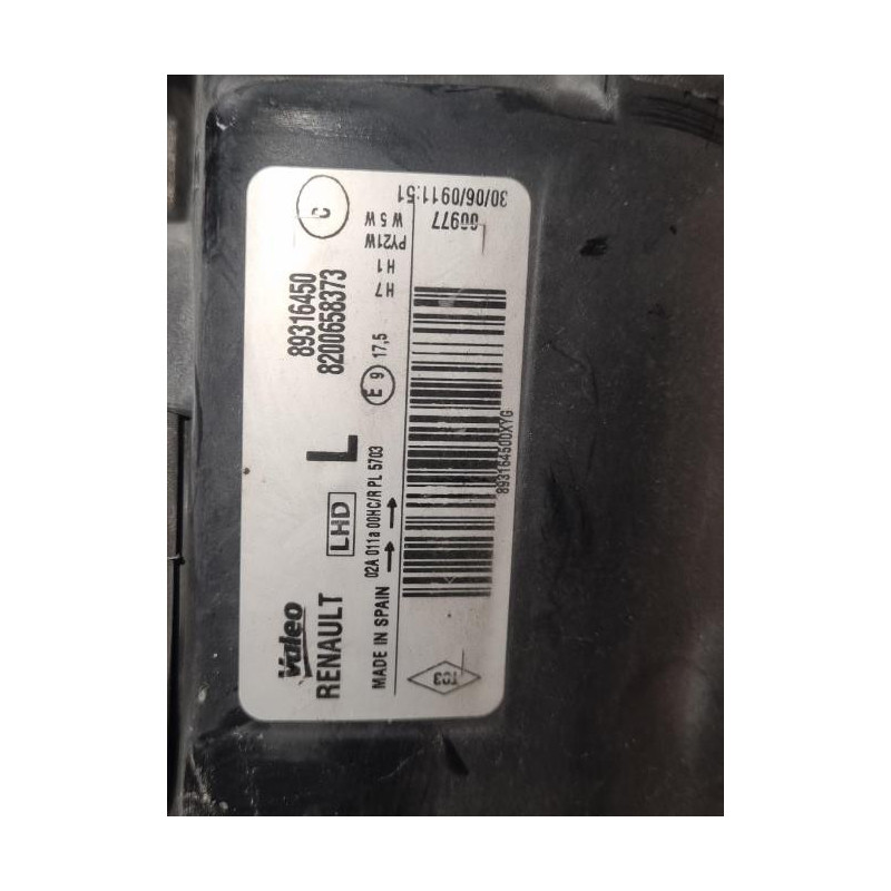 Optique avant principal gauche (feux)(phare) RENAULT GRAND MODUS PHASE 2 d’occasion