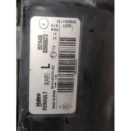 Optique avant principal gauche (feux)(phare) RENAULT GRAND MODUS PHASE 2 d’occasion