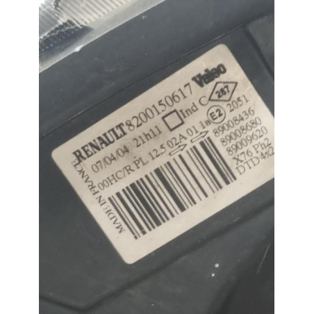 Optique avant principal droit (feux)(phare) RENAULT KANGOO 1 PHASE 2 d’occasion