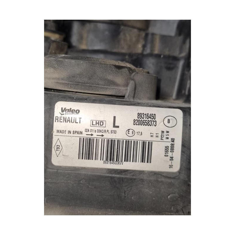 Optique avant principal gauche (feux)(phare) RENAULT GRAND MODUS PHASE 2 d’occasion