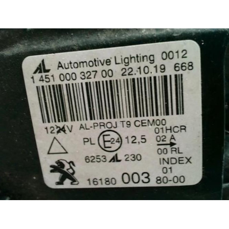 Optique avant principal gauche (feux)(phare) PEUGEOT 308 2 PHASE 2 d’occasion