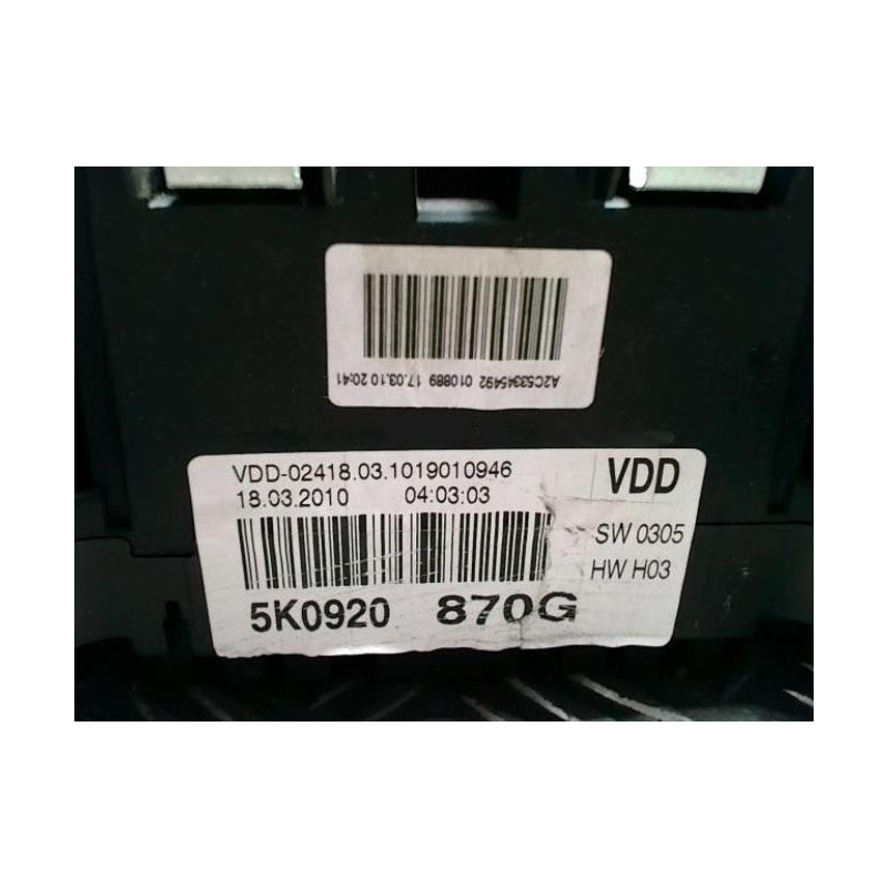 Compteur VOLKSWAGEN GOLF 6 d’occasion