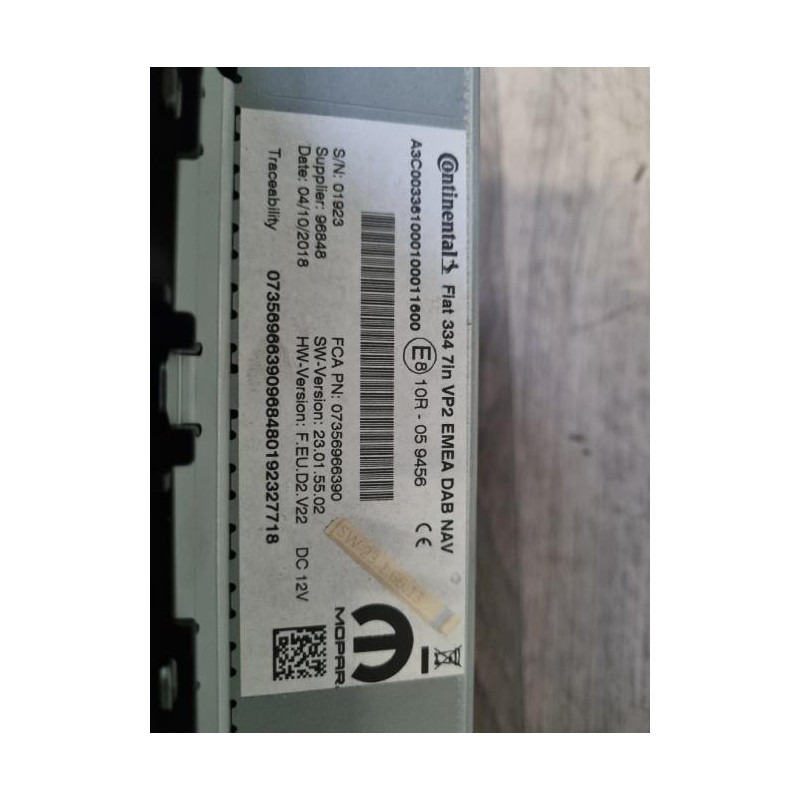 Autoradio d'origine FIAT 500X PHASE 2 d’occasion