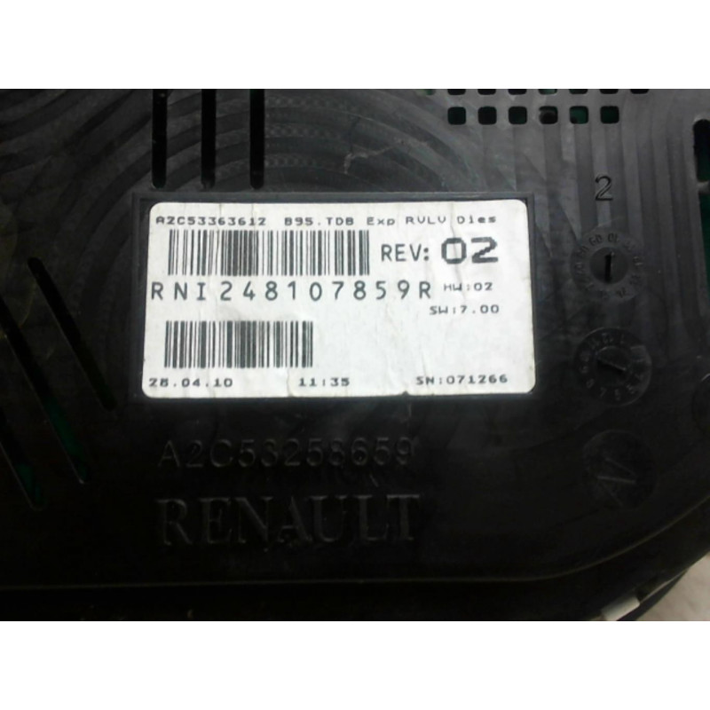 Compteur RENAULT MEGANE III COUPE PHASE 1 d’occasion