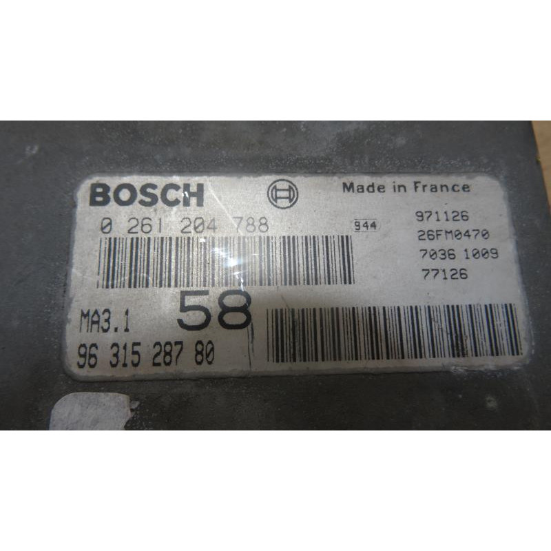 Calculateur PEUGEOT 106 PHASE 2 d’occasion