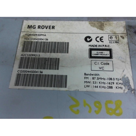 Autoradio d'origine ROVER 75 d’occasion