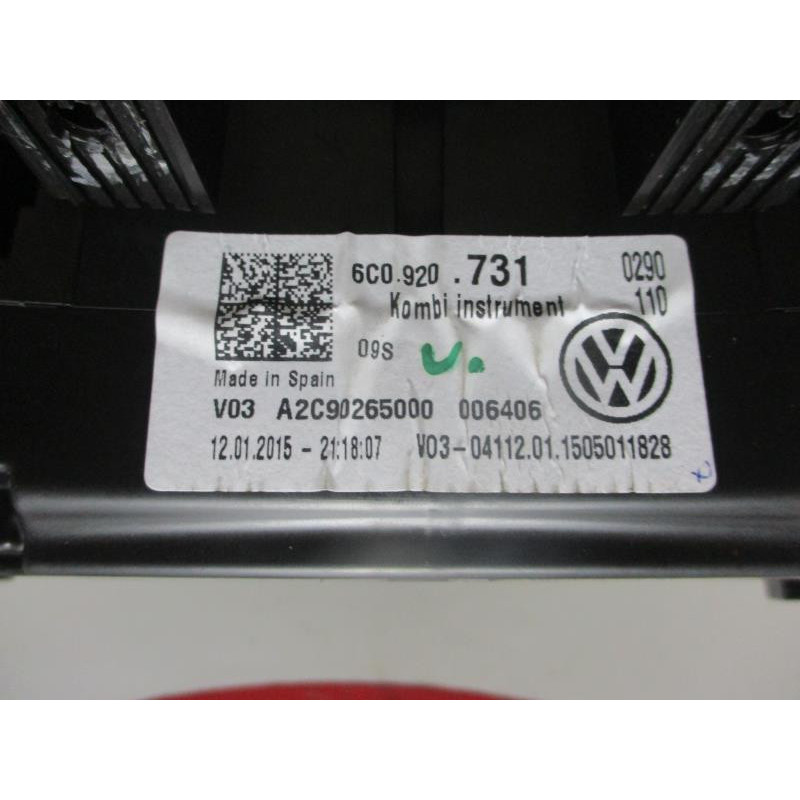Compteur VOLKSWAGEN POLO V (6R/6C) PHASE 2 d’occasion