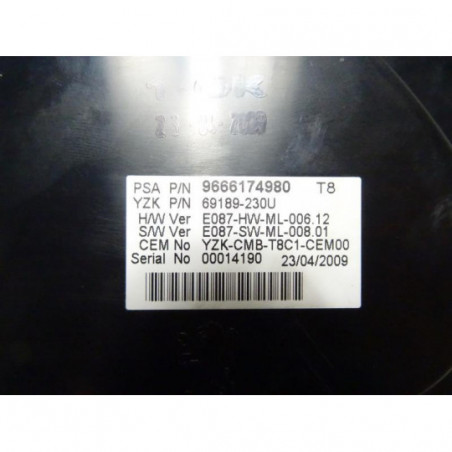 Compteur PEUGEOT 3008 PHASE 1 d’occasion