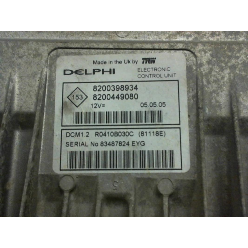 Calculateur moteur RENAULT MODUS PHASE 1 d’occasion