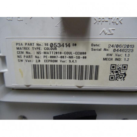 Compteur PEUGEOT 208 1 PHASE 1 d’occasion