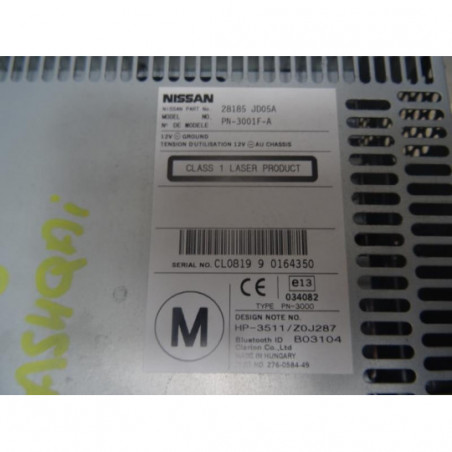 Autoradio d'origine NISSAN QASHQAI 1 PHASE 1 d’occasion