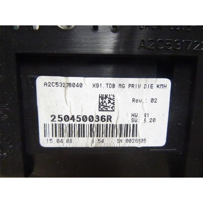 Compteur RENAULT LAGUNA 3 PHASE 1 d’occasion
