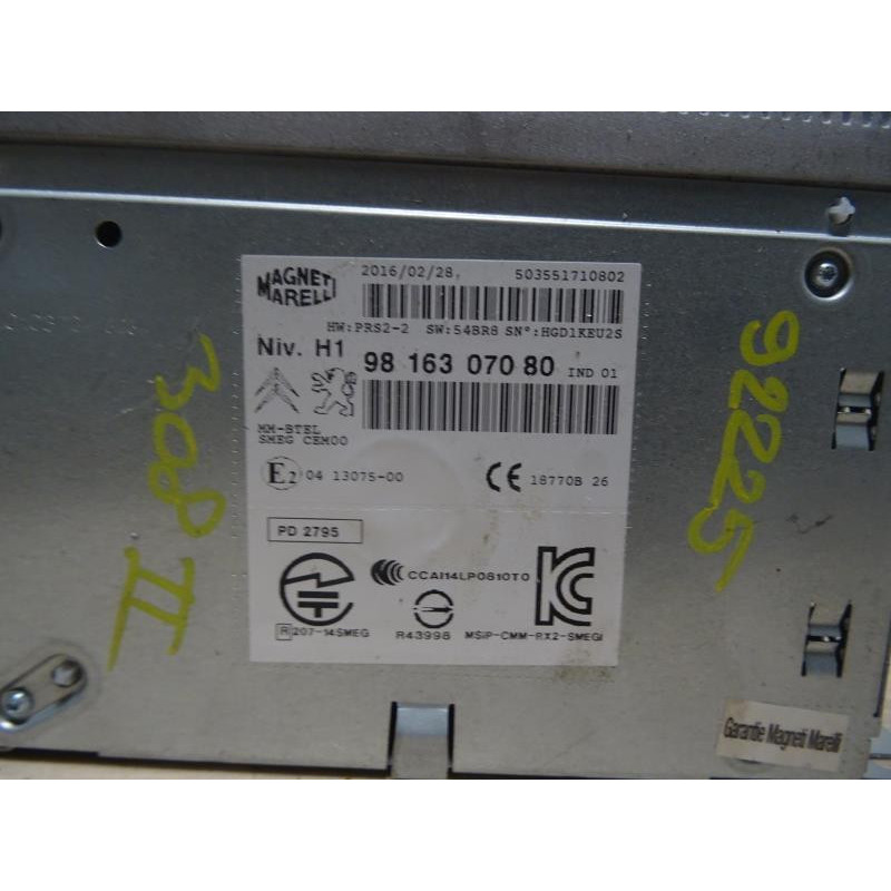 Autoradio d'origine PEUGEOT 308 2 PHASE 1 d’occasion