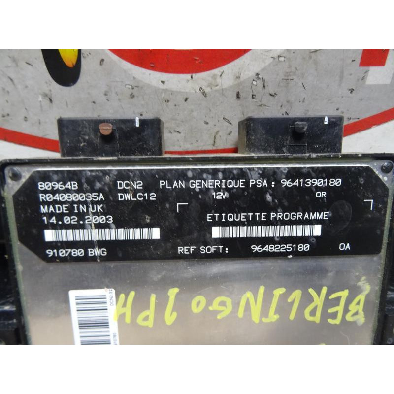 Calculateur CITROEN BERLINGO 1 PHASE 2 d’occasion