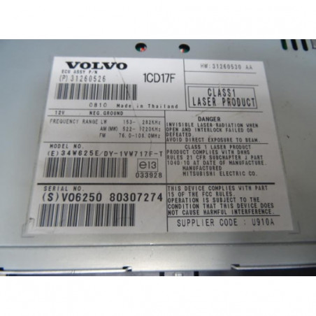 Autoradio d'origine VOLVO S 40 2 PHASE 2 d’occasion