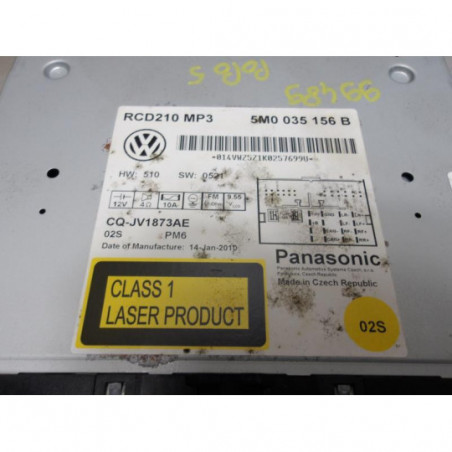 Autoradio d'origine VOLKSWAGEN POLO 5 PHASE 1 d’occasion