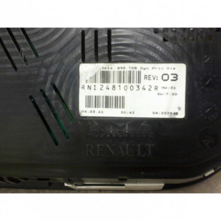 Compteur RENAULT MEGANE 3 PHASE 1 d’occasion