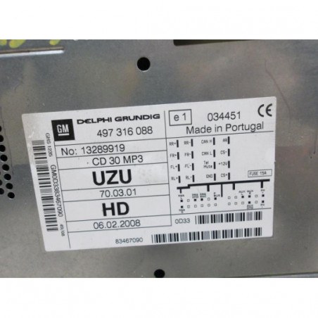 Autoradio d'origine OPEL CORSA D PHASE 1 d’occasion