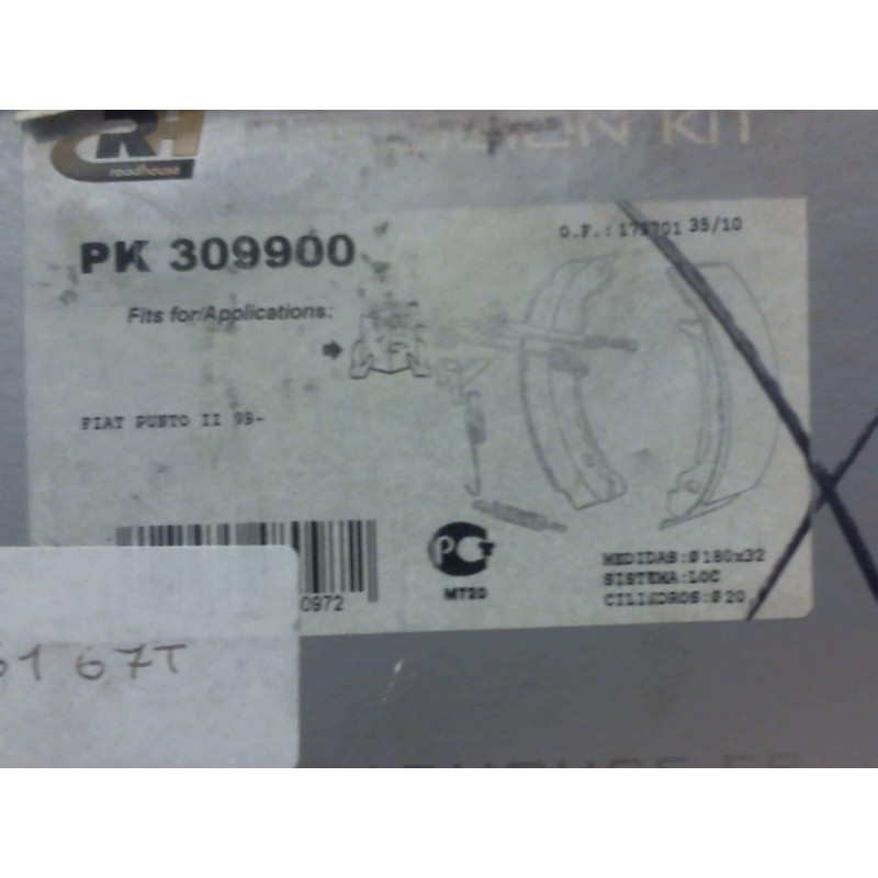 Kit de freins arriere FIAT  d’occasion