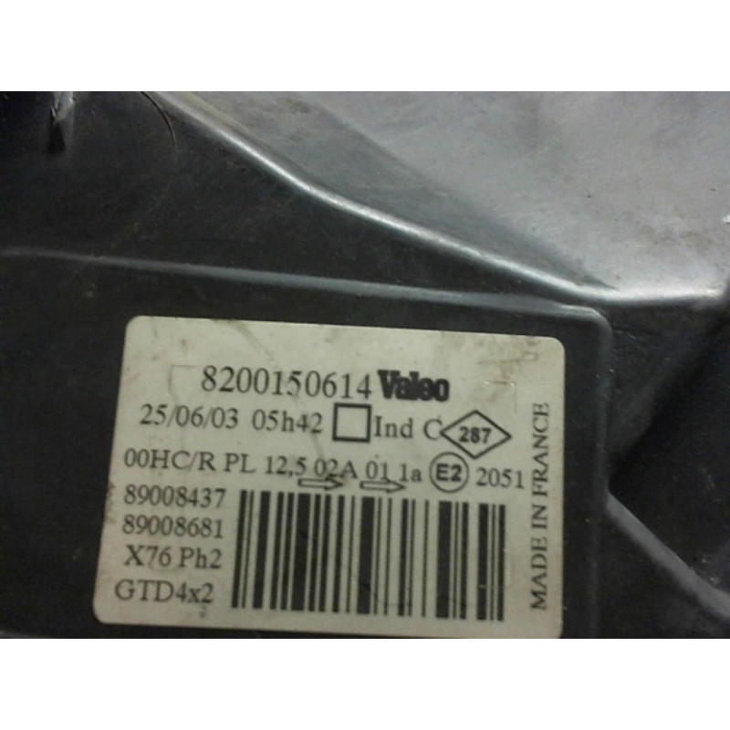Optique avant principal gauche (feux)(phare) RENAULT KANGOO I EXPRESS PHASE 2 d’occasion