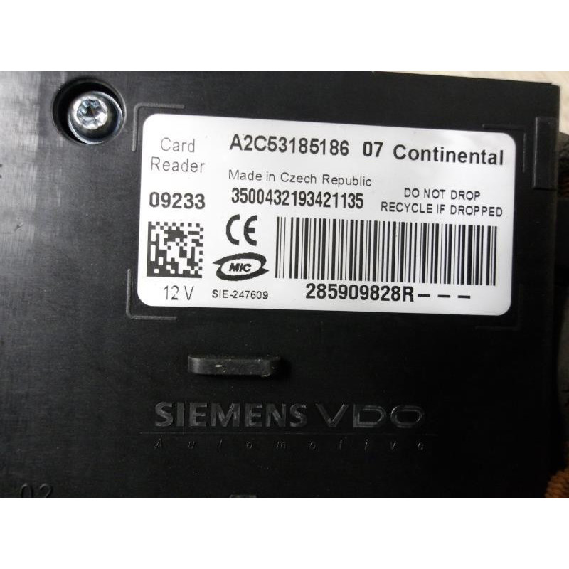 Lecteur de carte (neiman) RENAULT GRAND SCENIC 3 PHASE 1 d’occasion