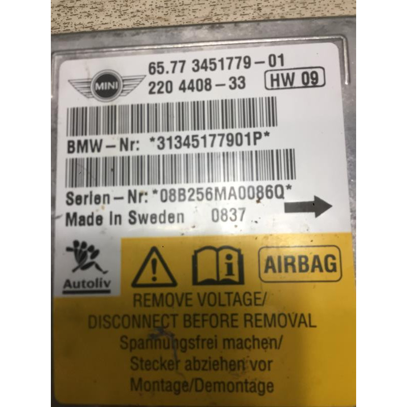 Boitier air bag MINI MINI 2 R55 CLUBMAN PHASE 1 BREAK d’occasion