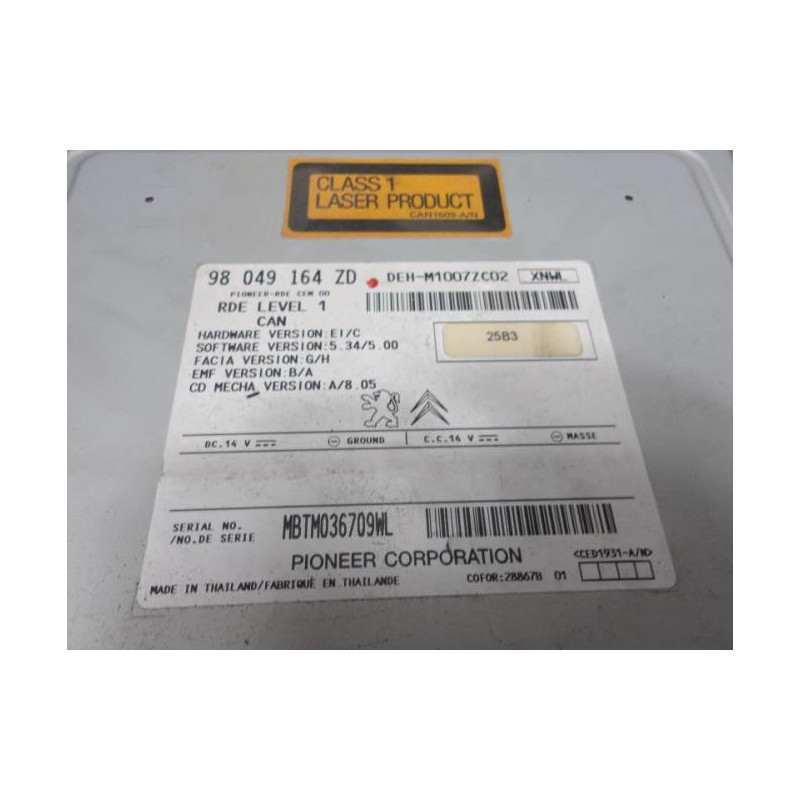 Autoradio d'origine PEUGEOT 208 1 PHASE 1 d’occasion