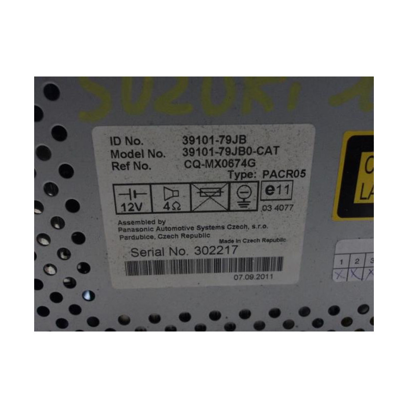 Autoradio d'origine SUZUKI SX4 1 d’occasion