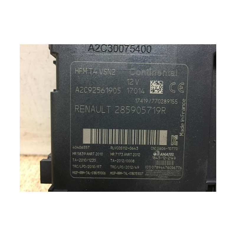 Lecteur de carte (neiman) RENAULT CLIO 4 PHASE 1 d’occasion